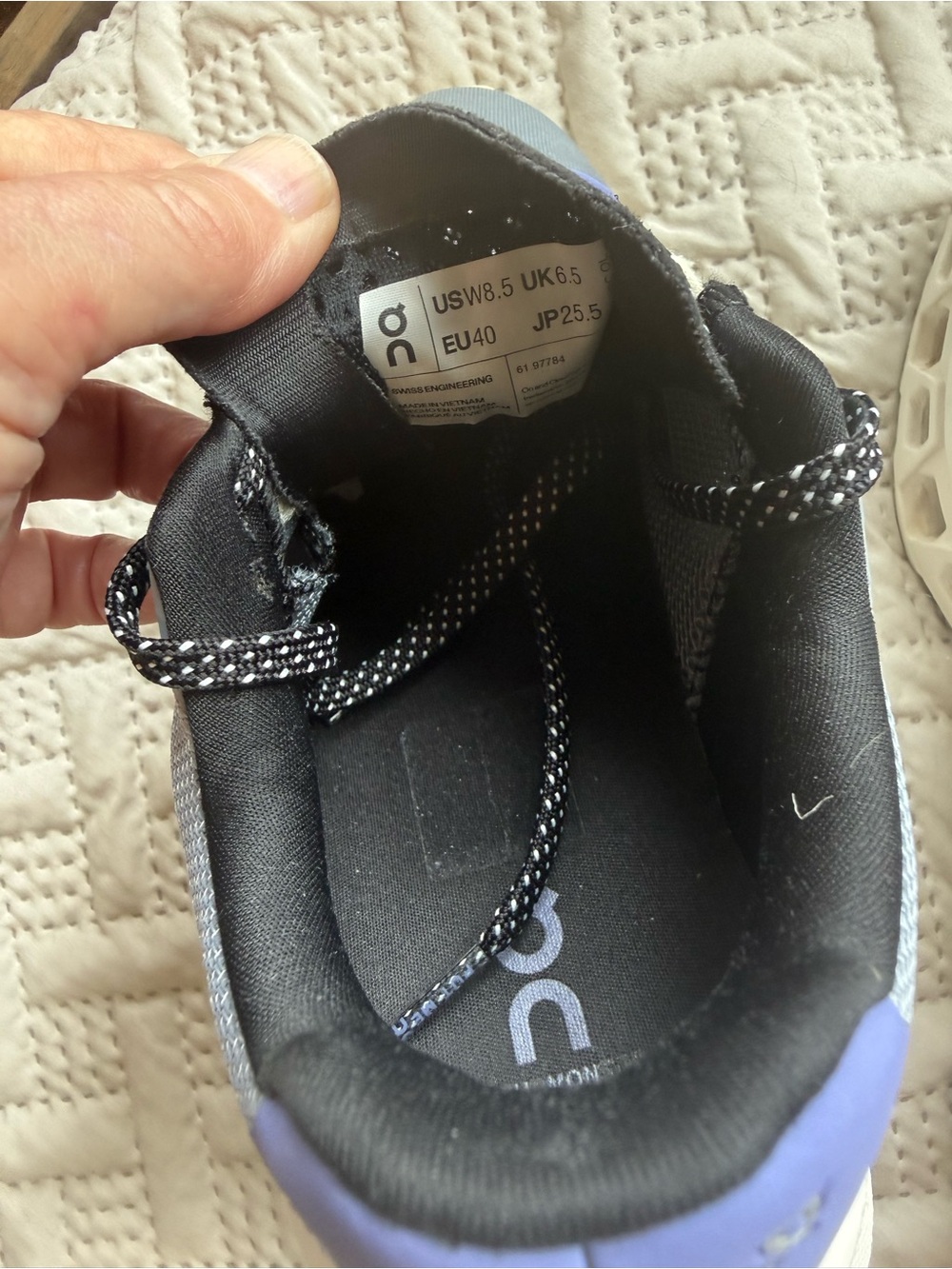 On Running Cloudtec Women’s Light Blue and White Sneakers - Picture 5 of 8